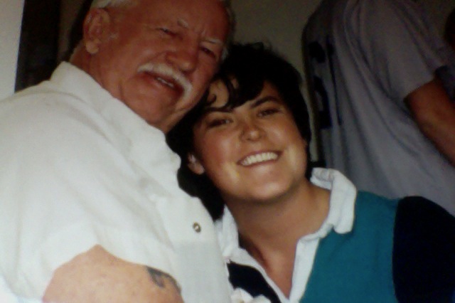 Me and my grandpa, in my college years.