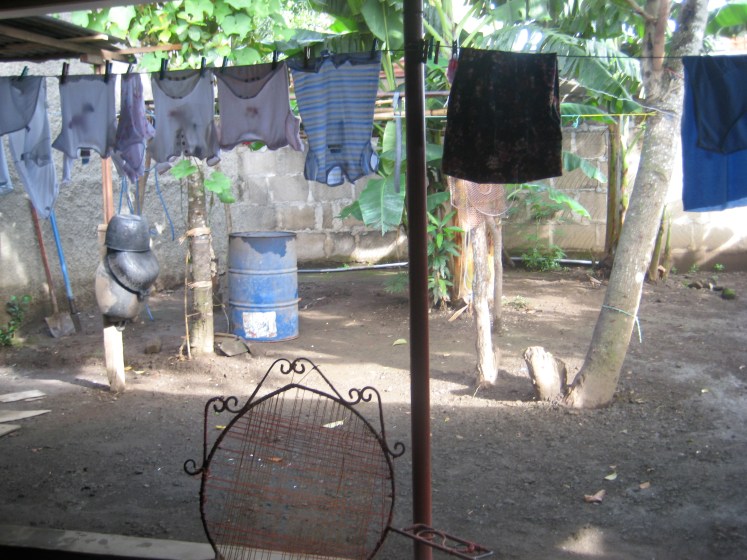 My host family's patio (chickens not shown)