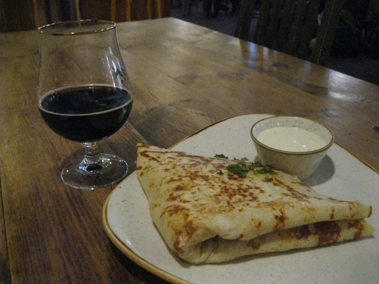 Lunch at Kompressor. Diners can choose from a wide variety of pancakes, like this one. Photo by Charish Badzinski.