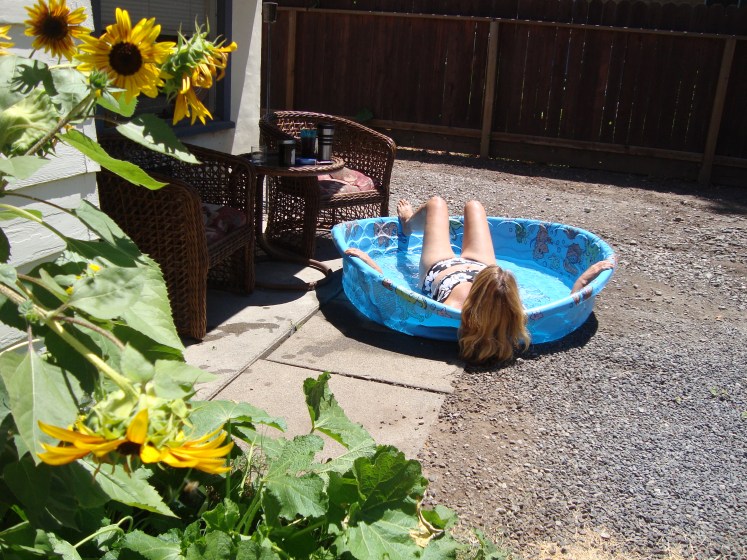 kelly in the kiddie pool