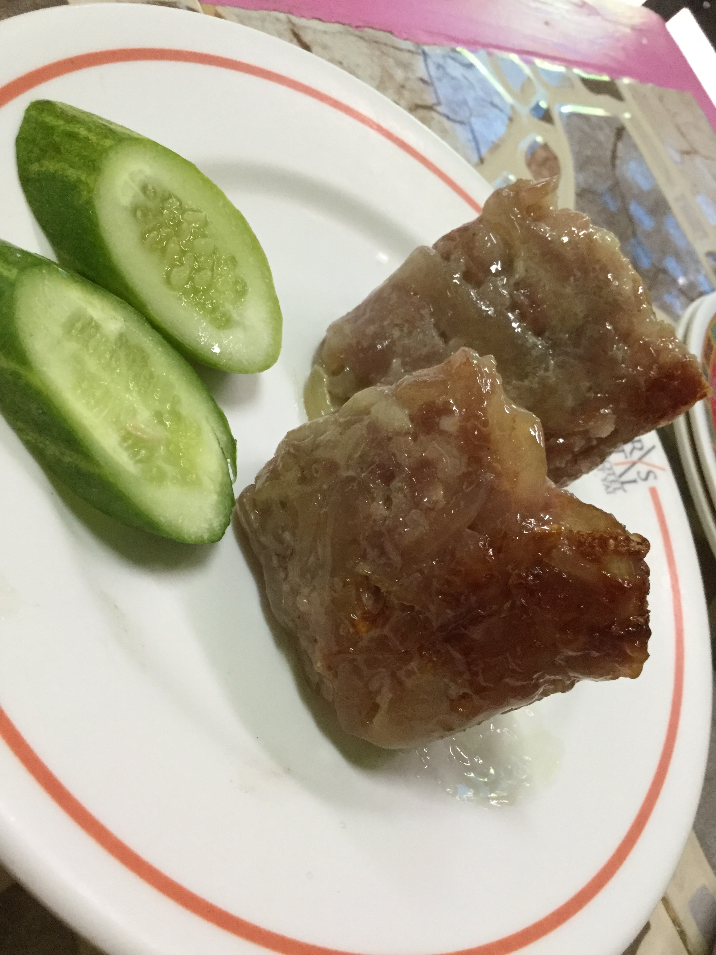 Fermented pork on a plate