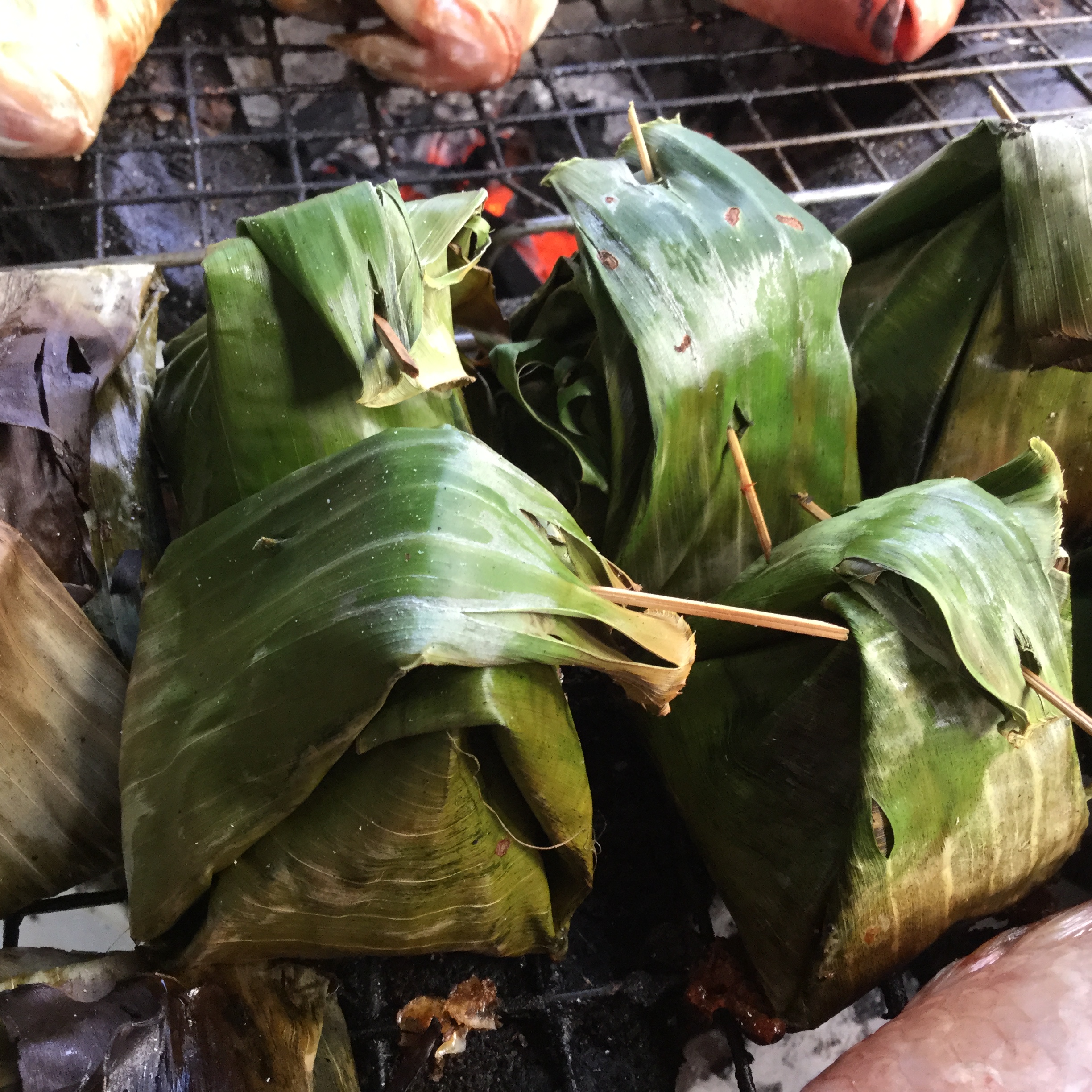 Fermented pork on the grill